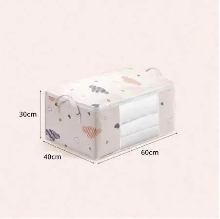 Large Capacity Clothes Storage Bag Organizer With Reinforced Handle Suitable For Blankets Bedding Foldable With Sturdy Zipper - AIAZ