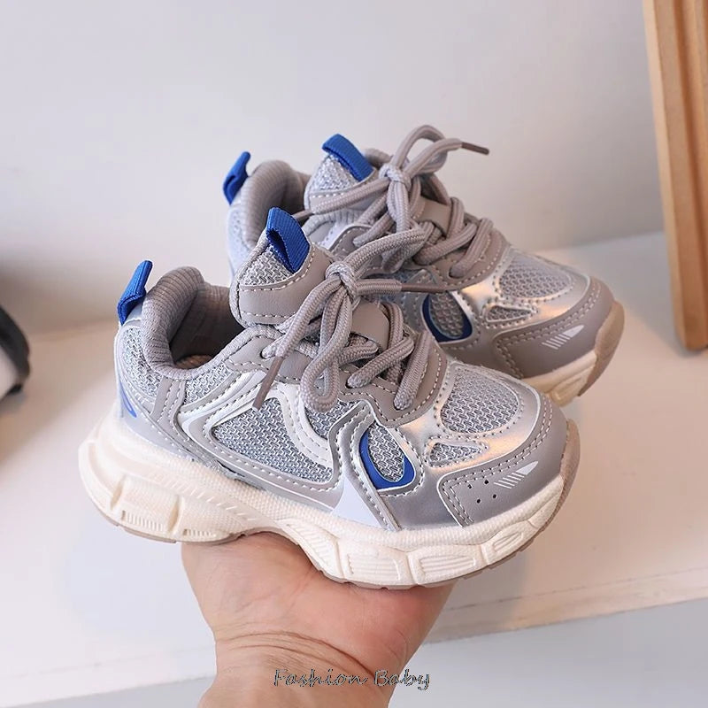 Spring/Autumn Breathable Mesh Casual Shoes for Boys Girls Kids Sneakers Footwears Flats Sport Running Shoes 3 Color