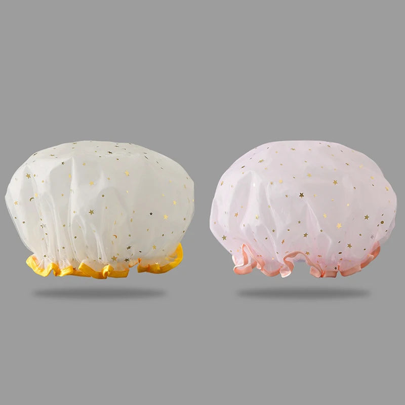 Shower Bath Cap Girl Luxury Women's Reusable Shower Cap Donuts for Hair Swimming Cap Shower Bonnet Douche