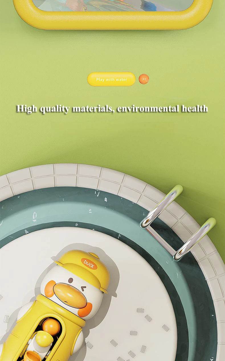 New Cute Duck/Elephant Baby Shower Bath Toys Children Water Play Spinner with Suction Cup Waterwheel Games for Kid Bathroom - AIAZ
