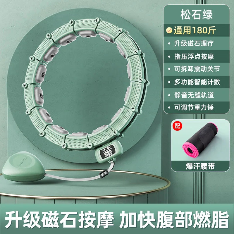 Smart Counting Weighted Hola Hoop Adjustable Detachable Fitness Ring for Women Weight Loss Waist Exercise Portable Gym Equipment