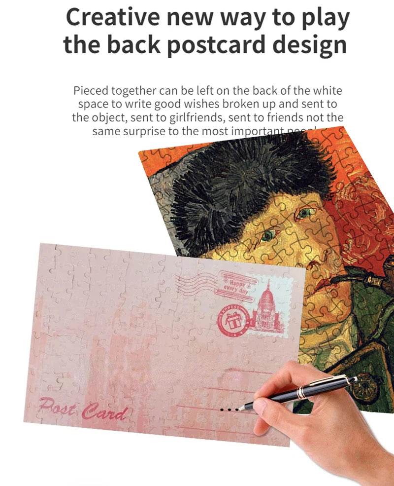 MaxRenard Jigsaw Puzzle 150pcs Mini Test Tube 15*10cm Travel Game World Famous Van Gogh Oil Paintings - AIAZ