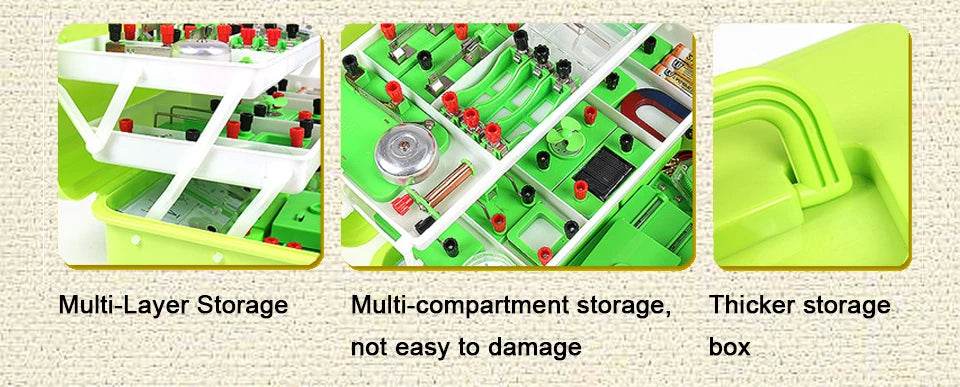 Physics Labs Basic Electricity Discovery Circuit Magnetism Experiment Kits Science Education Toy for Junior Senior High School - AIAZ