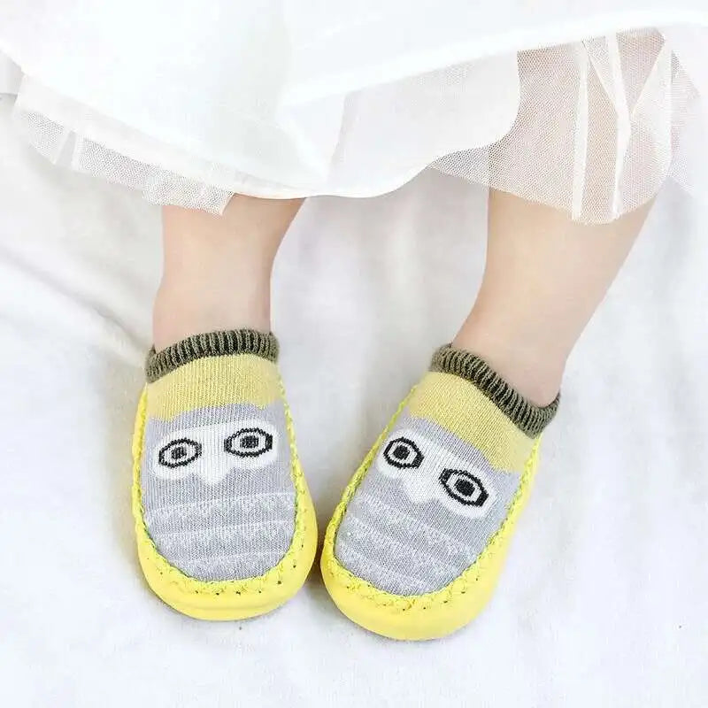 1 Pair Fashion Cute Baby Socks With Rubber Soles Infant Spring Autumn Winter Children Floor Socks Shoes Anti Slip Soft Sole Sock