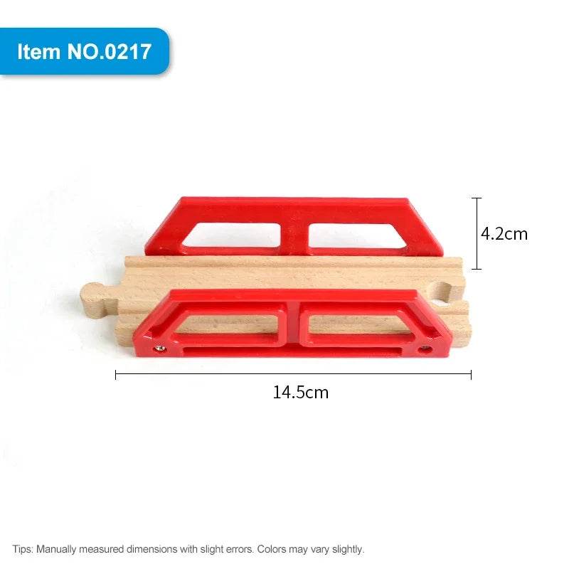 DIY Children Wooden Train Rail Track Accessories Toy Cross Track Railway Toys Compatible All Track for Kids Boys & Girls Gifts - AIAZ