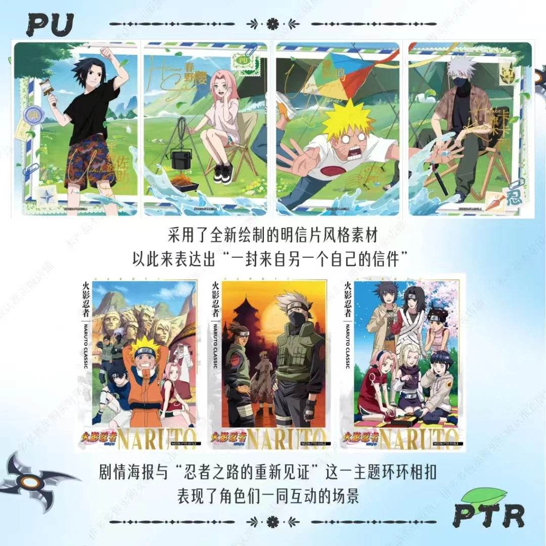 KAYOU Genuine Naruto Cards Box Anime Figure Card Booster Pack Sasuke Collection Flash Card Toy Birthday Christmas Gift for Kids - AIAZ