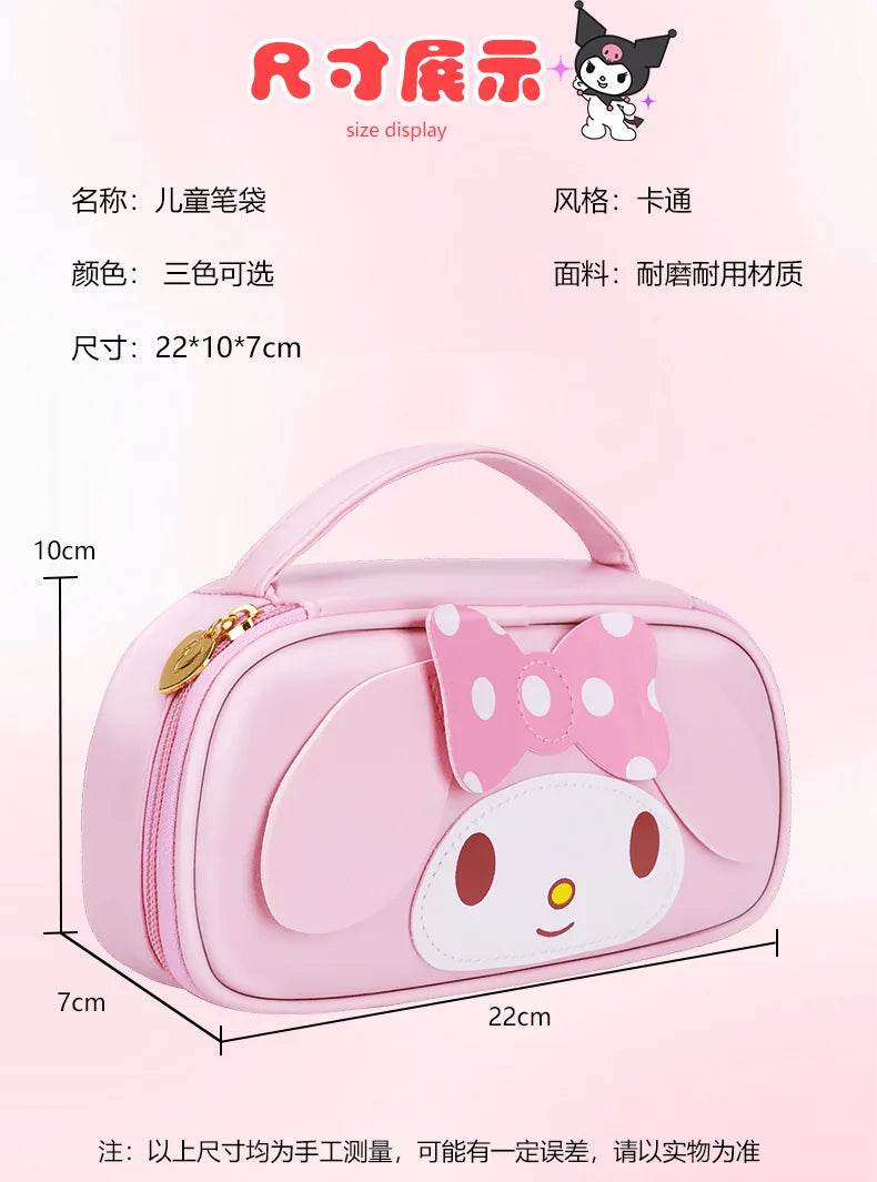 School Supplies Kawaii Pencil Case Stationery for Girls Pupil Cute Writing Bag Sanrio Kuromi Cinamoroll My Melody Student Kids - AIAZ