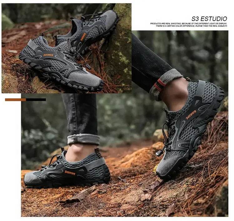 Wear-resistant Shoes for Men Hiking Shoes Jogging Trekking Sneakers Fast Zapatos Outdoor Hombre Invierno Outdoor Anti-slip - AIAZ