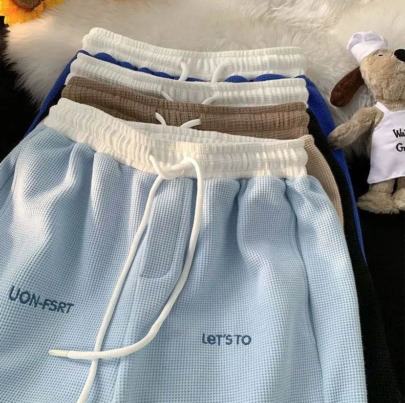 Men's Five-point Shorts Summer 2025 Korean Version Embroidered Loose Versatile Casual Shorts Trendy Sportswear - AIAZ