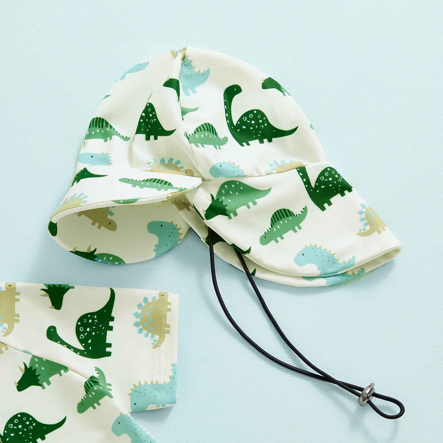 Infant Baby Boys Swimsuit Sun Protection Bathing Suit Toddler Short Sleeve Animal Print Zipper Swimwear + Hat Children Beachwear