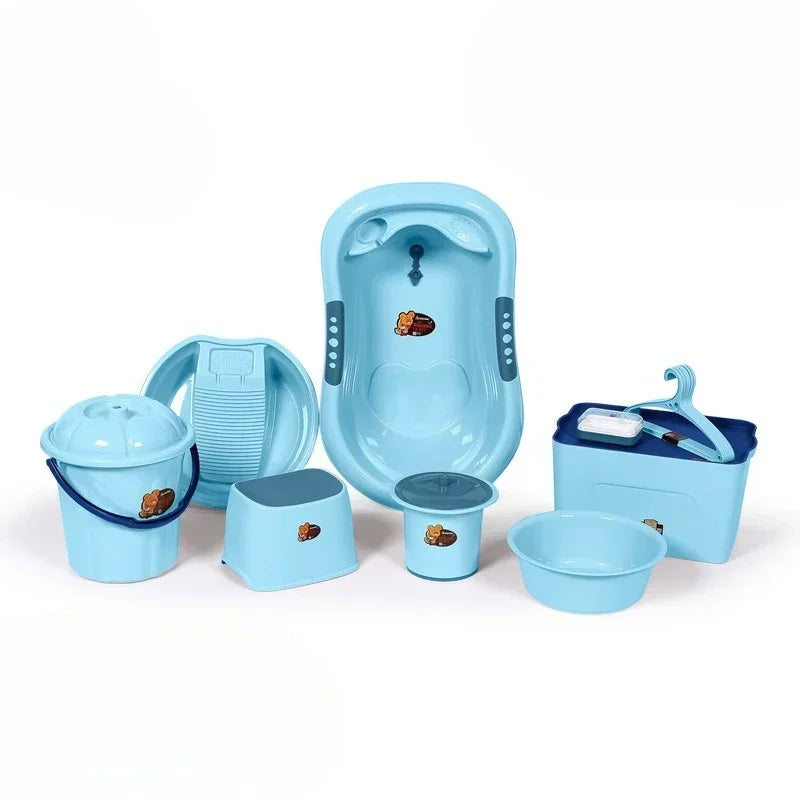 Baby Bath Tub Set with Hanger,Newborn Tub,Non-slip,Complete Bathing Set,Baby Bath Basin,Durable Bathtub,Plastic Baby Bathtub