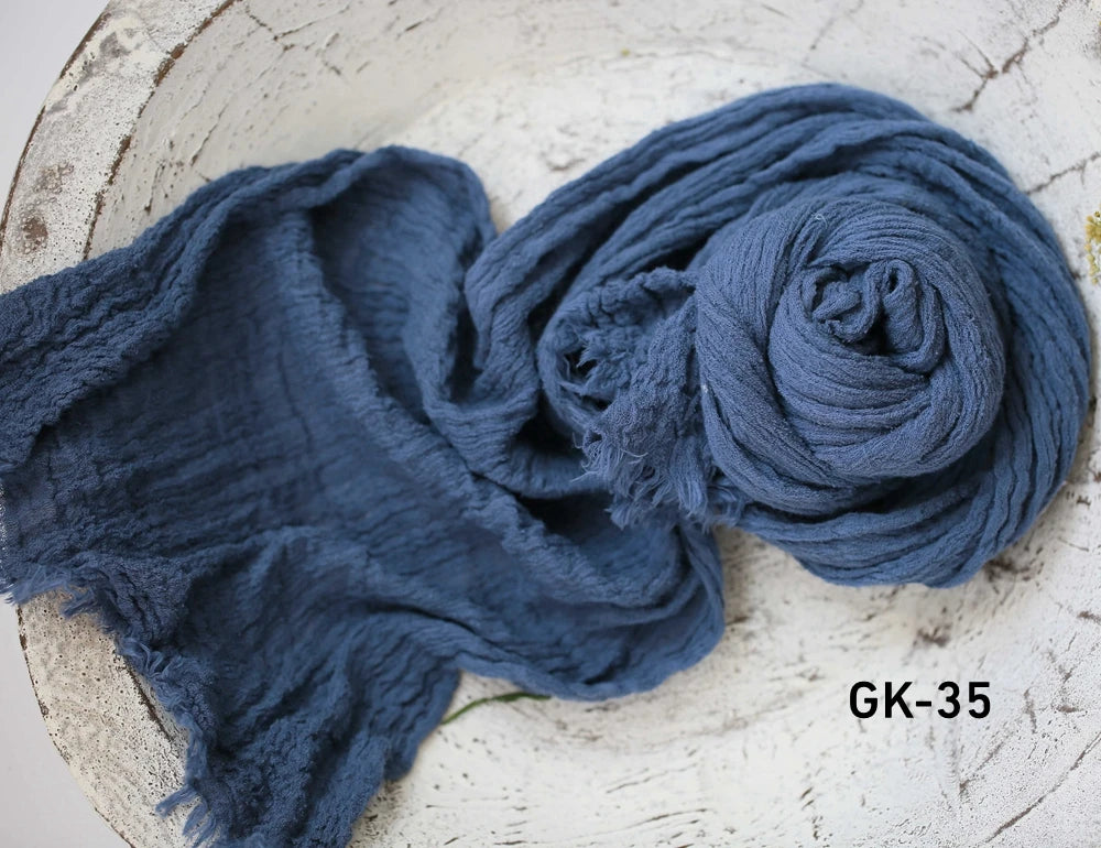 Newborn Cheesecloth Wrap Baby Photography Props Posing Fabric Cotton Stretch Blanket Hand Dyed Newborn Layer Wrap
