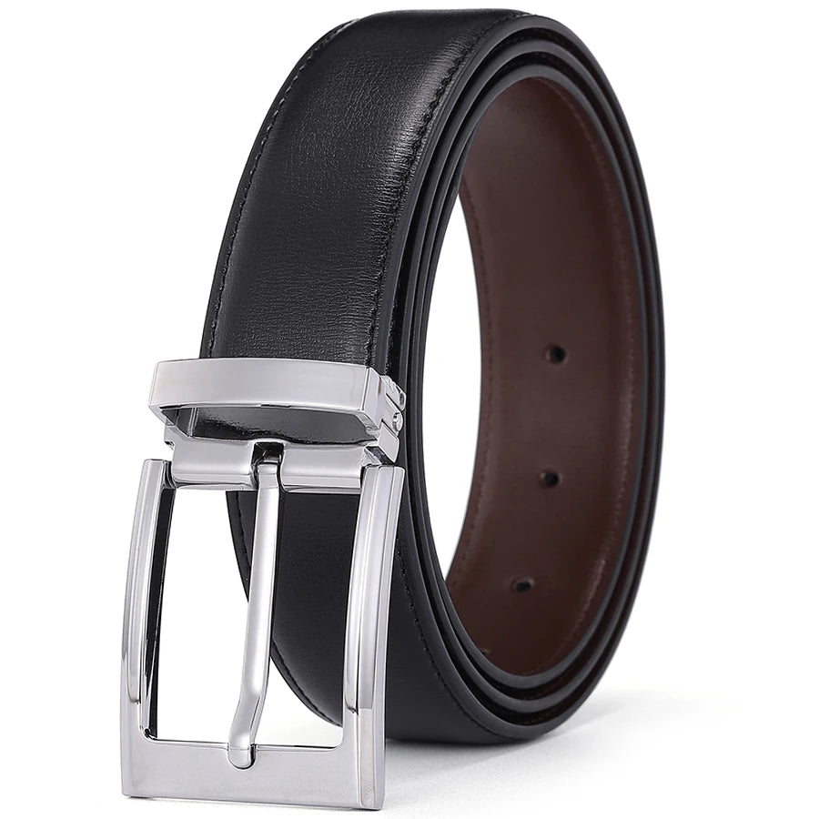 Pin Buckle Cowskin Belts for Men High Quality Men's Leather Belt Designer Strap Male Fashion Luxury Brand Waist Accessories