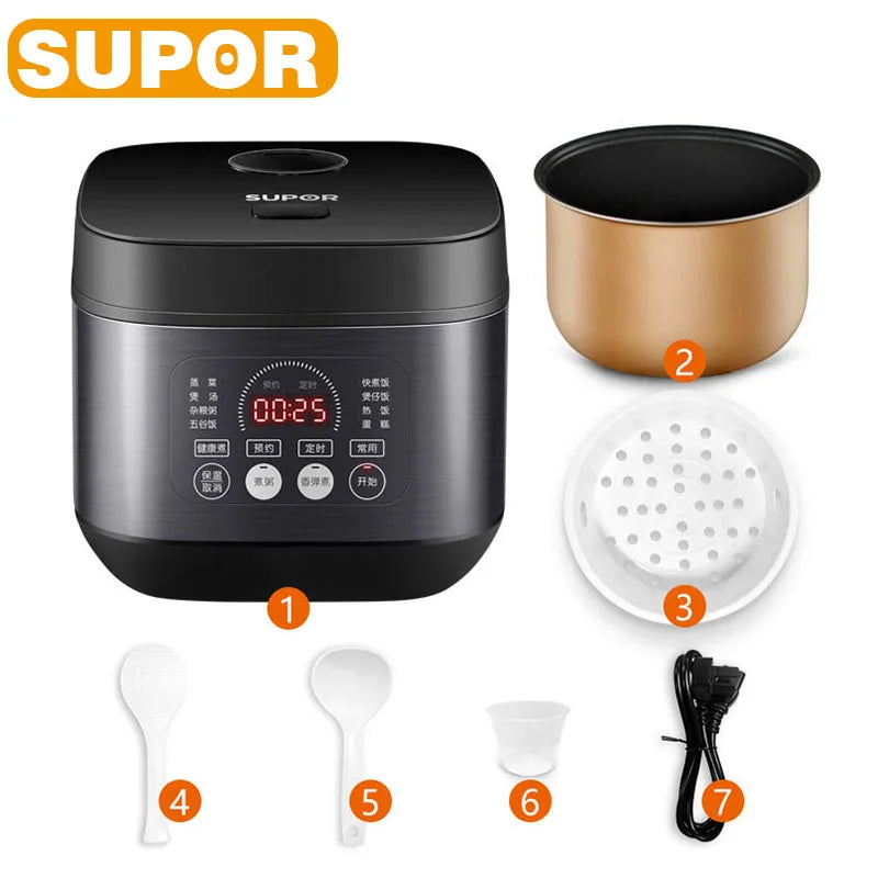 SUPOR 3/4/5L Rice Cooker Multi-Function Electric Cooker 220V Home Kitchen Appliance Multi-Purpose Cooker For Dormitory Office