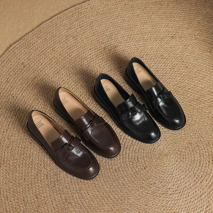 Dress Shoes Women Loafers Cow Leather Sheepskin Rubber Formal Business Suit Ladies 2025 Spring Autumn Handmade