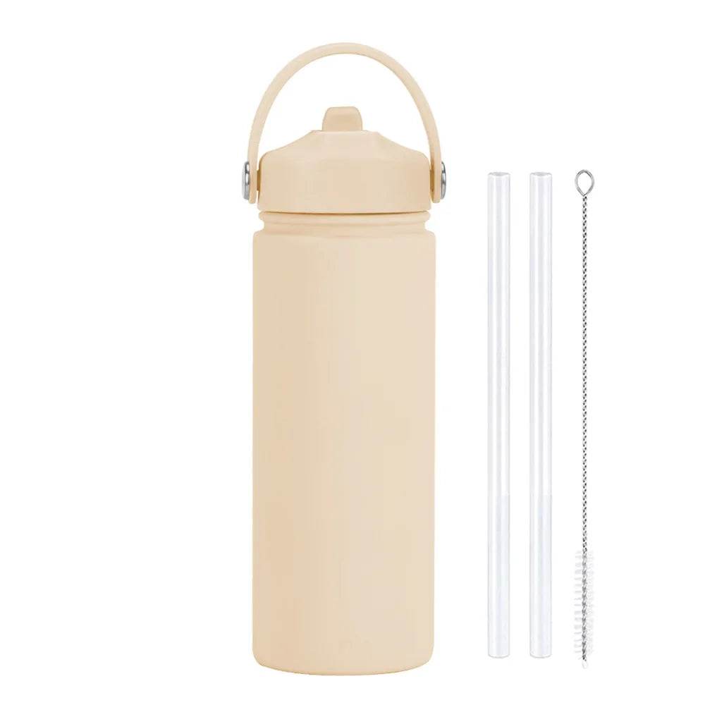 Insulated Water Bottle 500ml Custom Text/Logo - 304 Steel, 24H Cold, Office & Gym Essentials - AIAZ