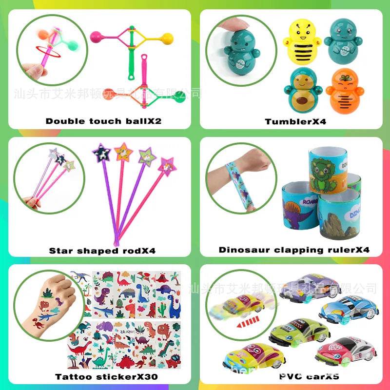 300/468Pc Party Favors for Kids Birthday Funny Wall Climber Push Bubble Stress Relief Toy Gifts Giveaway Pinata Filler Bulk Toys - AIAZ