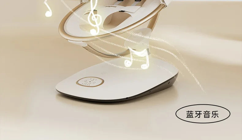Baby Rocking Chair Electric Smart Wireless with Music & Timer Mosquito Net Baby Cradle Bassinet for Newborn Baby