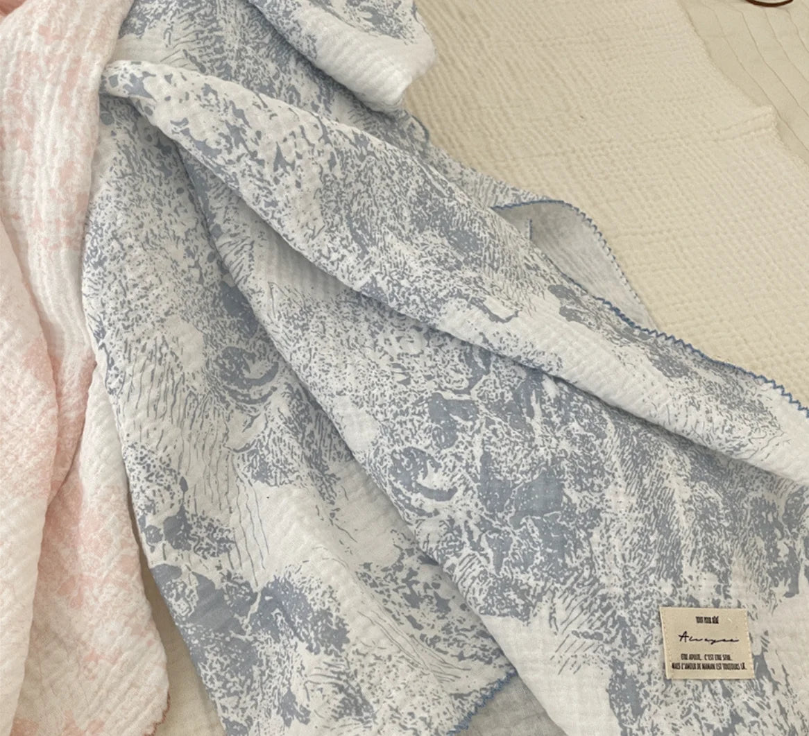Muslin Swaddle Blankets Newborn Summer Baby Blanket Cotton Infant Swaddle Wrap Receiving Blanket For Crib Stroller Sleeping Item