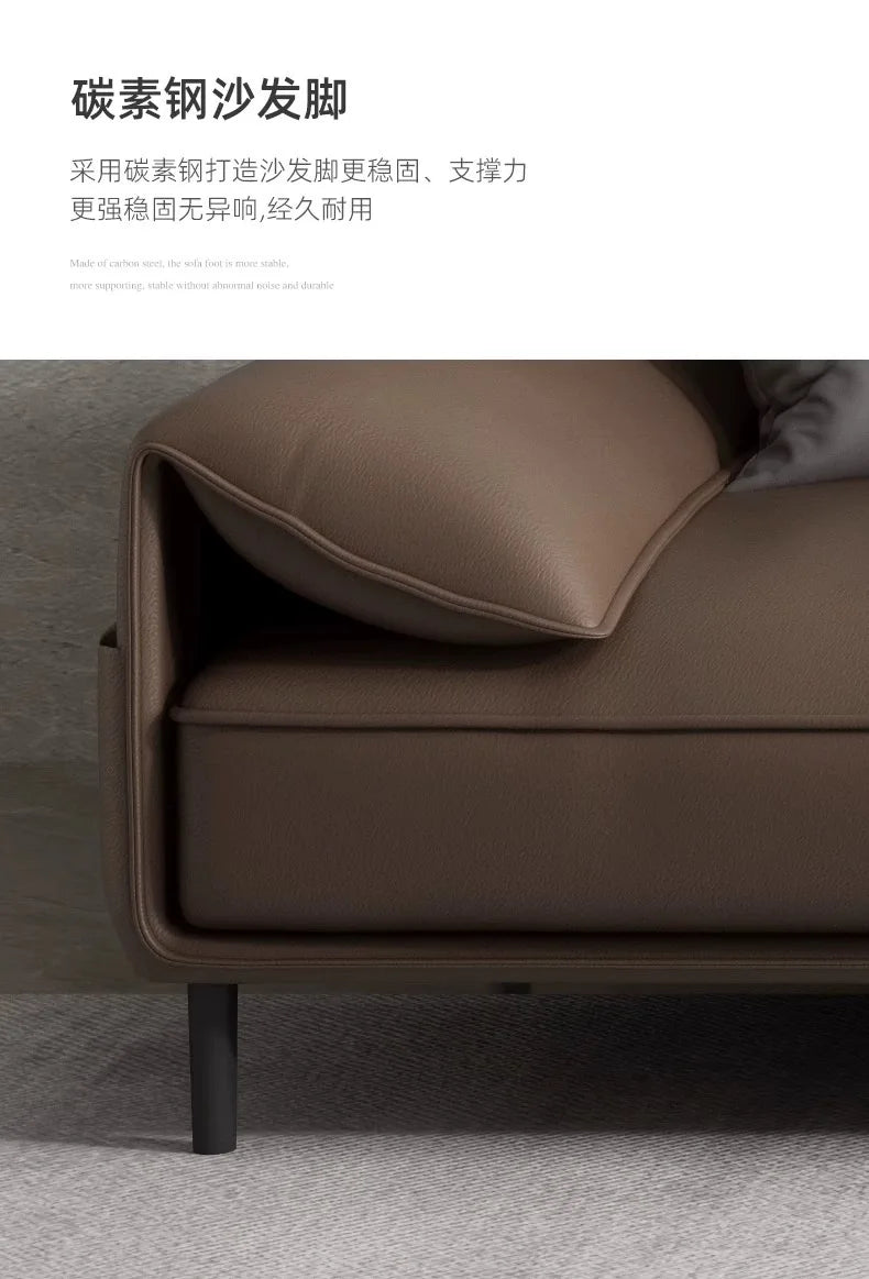 Comfortable Adult Sofa Simple Modern Leather Italian Light Luxury Sofas Business Reception Designer Sillon Cama Home Furniture