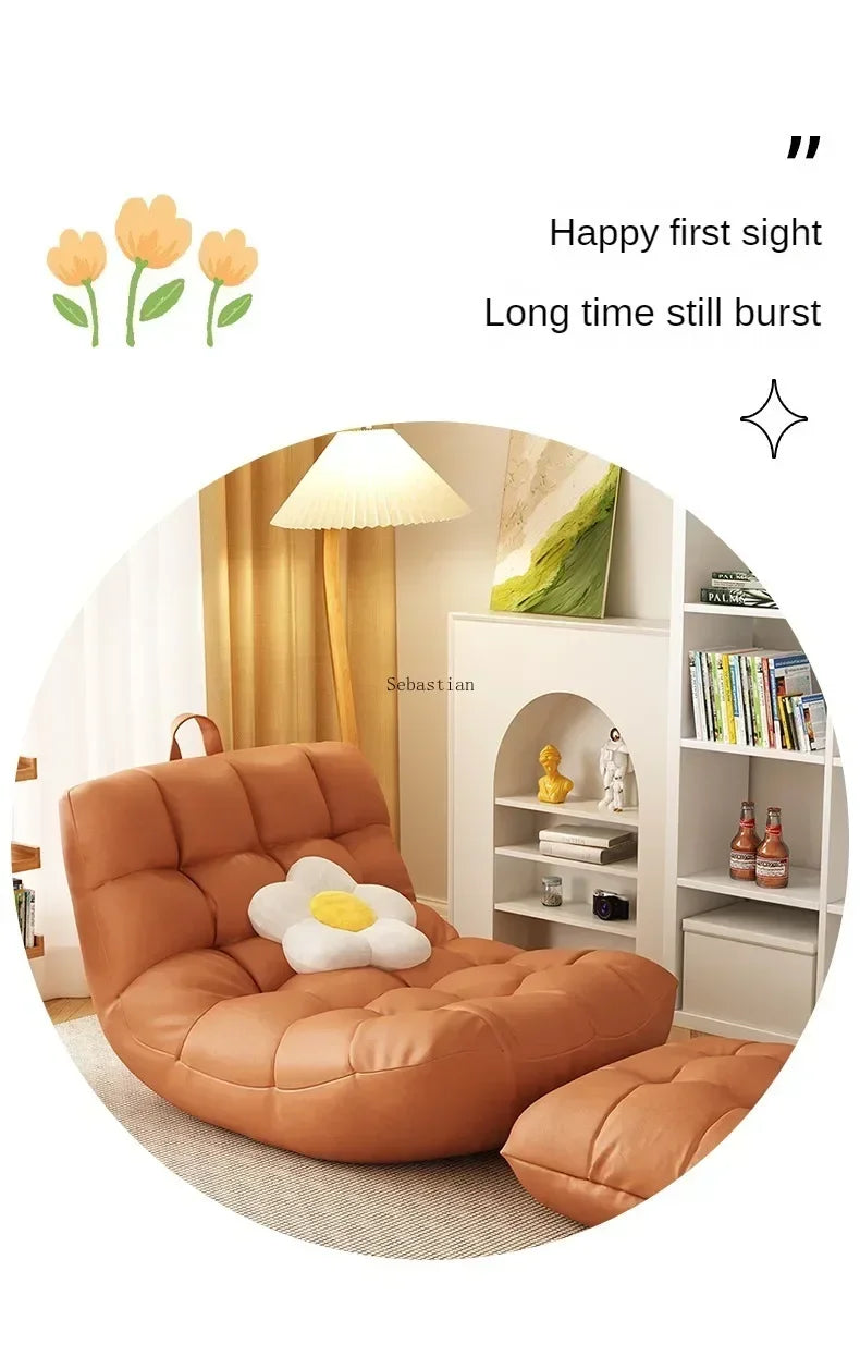 Solo Sofa Lazy Couch Tatami Living Room Bedroom Lovely Leisure Single Chair  Balcony Rocking Chair  Sofa Bed Reading Chair