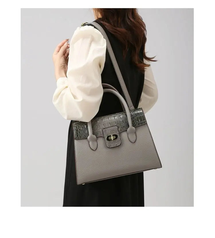 Embossed Handbag for Women 2025 New Fashionable Spacious Soft Leather Woven Rope Shoulder Hand Carry Crossbody Bag