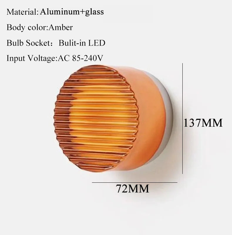 IWHD Home Decor LED Wall Lights Fixtures Glass Aluminum Corridor Bedroom Living Room Nightlights Modern Moon Lamp Miroir Mural