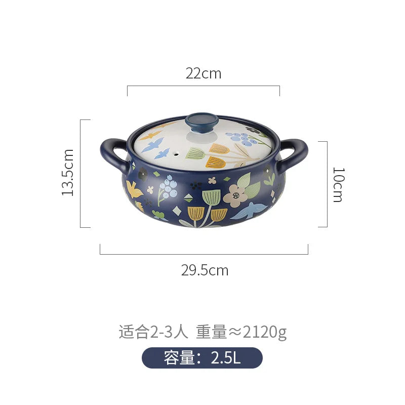 Korean Ceramic Casserole Creative Drum-shaped Stew Pot Spodumene Saucepan Kitchen Pan Home Cookware Cooking Tools Clay Pot
