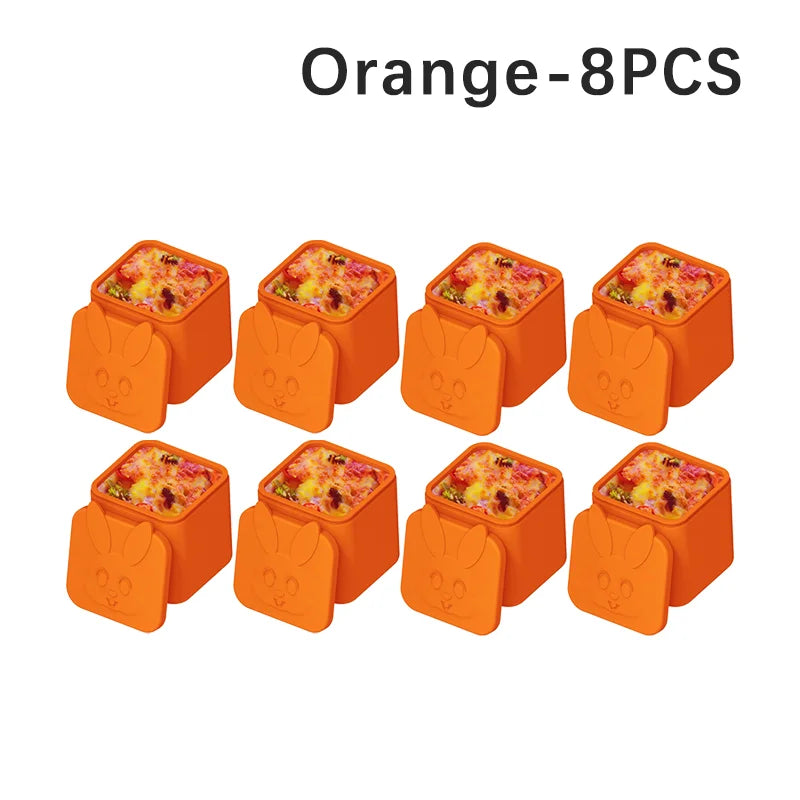 Non-stick Silicone Lunch Box For Kids Sauce container With Lid Small Lunch Box Accessories Dip Container Food storage container