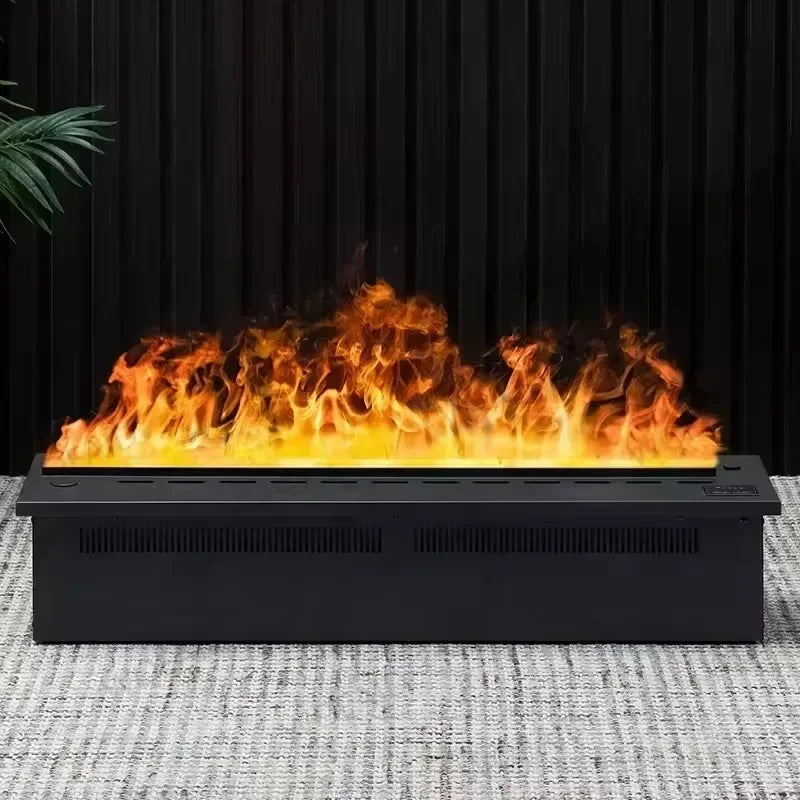 Upgraded LED Electric Fireplace 128 Color Flames Safe Touch APP Remote Controller Fireplace for Living Room/Office
