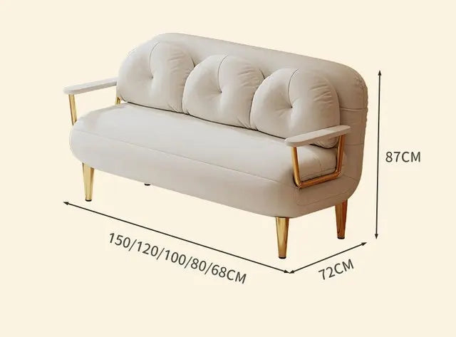 Folding Sofa Bed Dual Use Single Small Unit Balcony Living Room Multi Functional Clouding Stretching Relaxing Sofa Two Seat