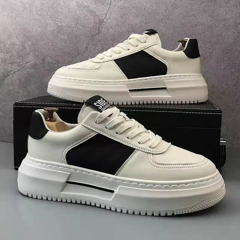 Men's Casual Shoes 2025 New Fashion Platform Shoes Outdoor Casual Sneakers Men Street Skate Shoe Lace-up Shoes Zapatillas Hombre - AIAZ