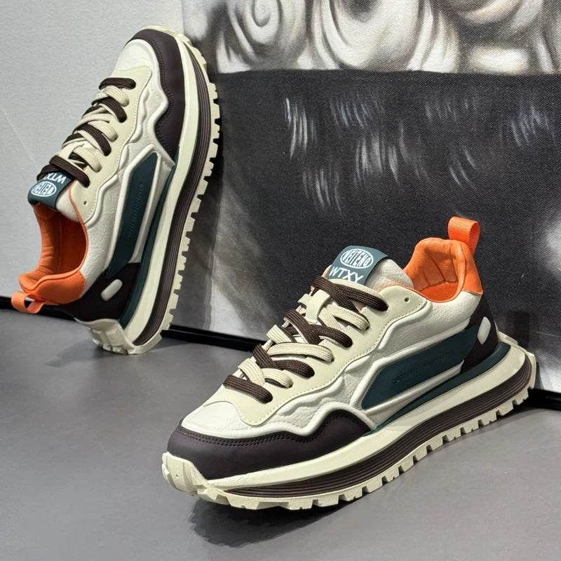 Men's Sneakers Shoes for Men Platform Sports Shoes Sports and Leisure Casual Sneaker Non-slip Fashion Wear-resistant Loafers - AIAZ