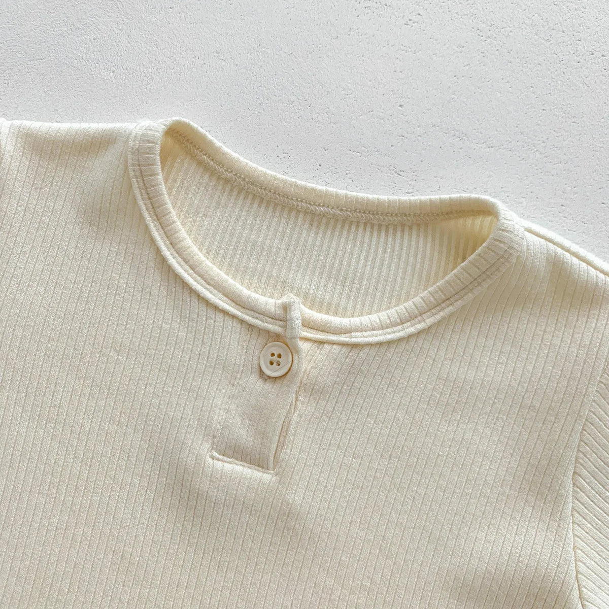 2025 New In Summer Newborn Baby Girls Boys Short Sleeve Solid Color Top T-shirts +cartoon Bear Bodysuits Kid Infant Clothing Set