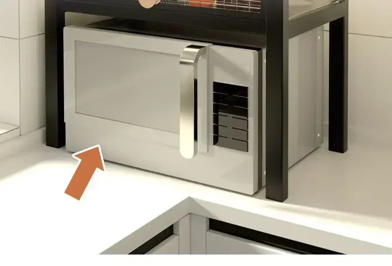 Household Multi-layer Width and Height Adjustable Storage Rack Kitchen Rust Proof Thickened Stable High Load-bearing Reset Rack