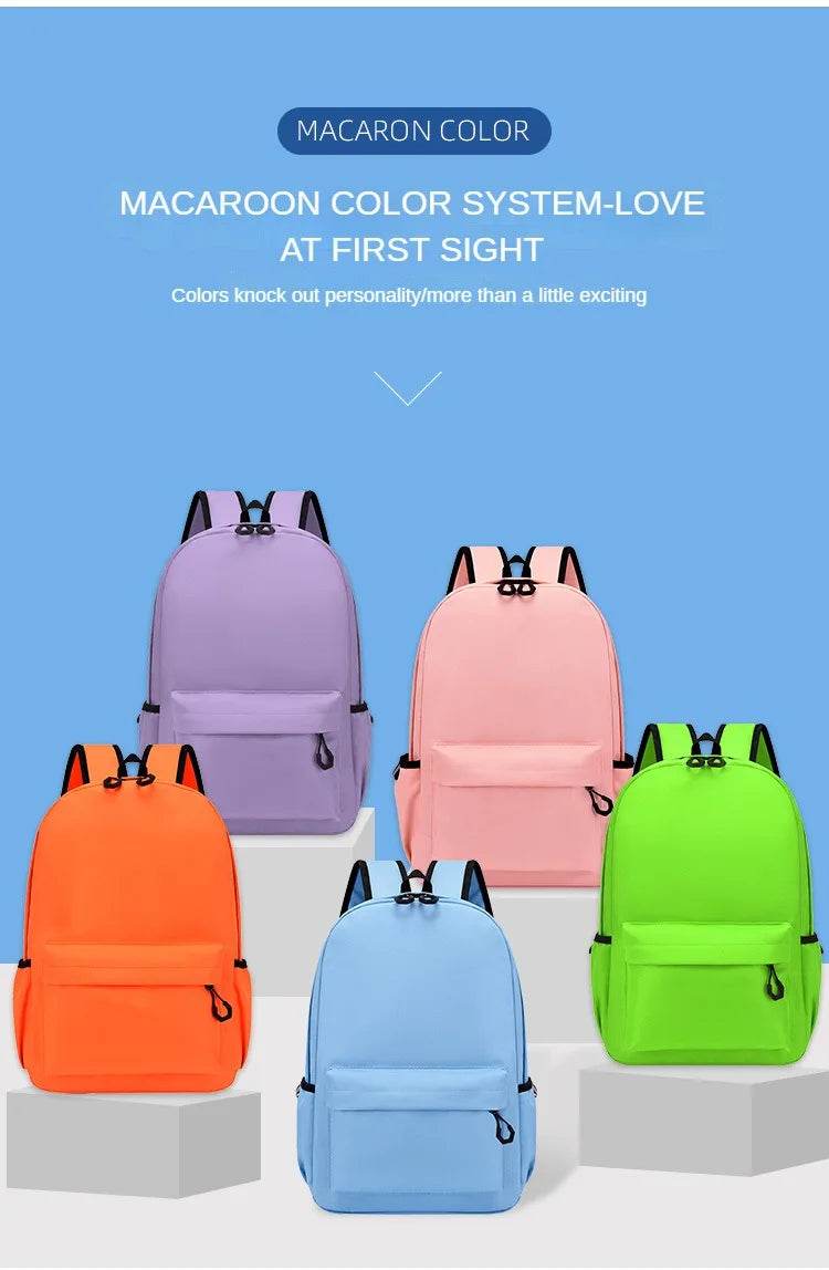 Personalized School Bag Custom Logo School Backpack Training Class Gift School Name Pattern Elementary school backpack wholesale - AIAZ