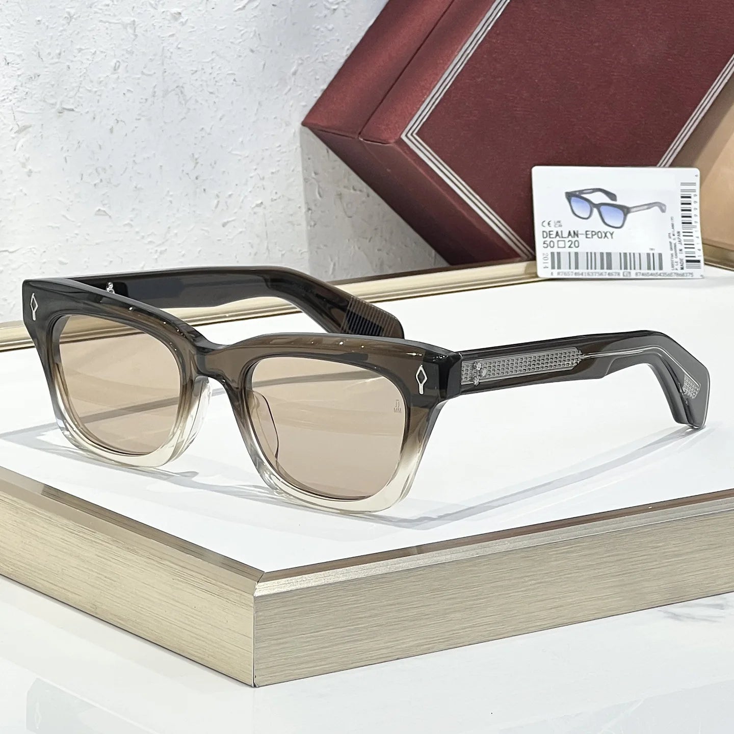 Photochromic Lense DEALAN EOPXY Thick Acetate Business Sunglasses Women Cat Eye Vintage Retro Outdoor Eyewear Shades For Sun