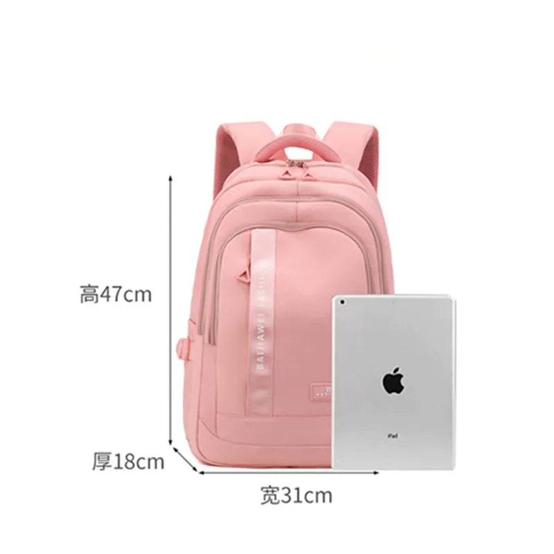 BAIJIAWEI brand college and high school student school backpacks Nylon orthopedic school bags reduces the burden girls schoolbag - AIAZ