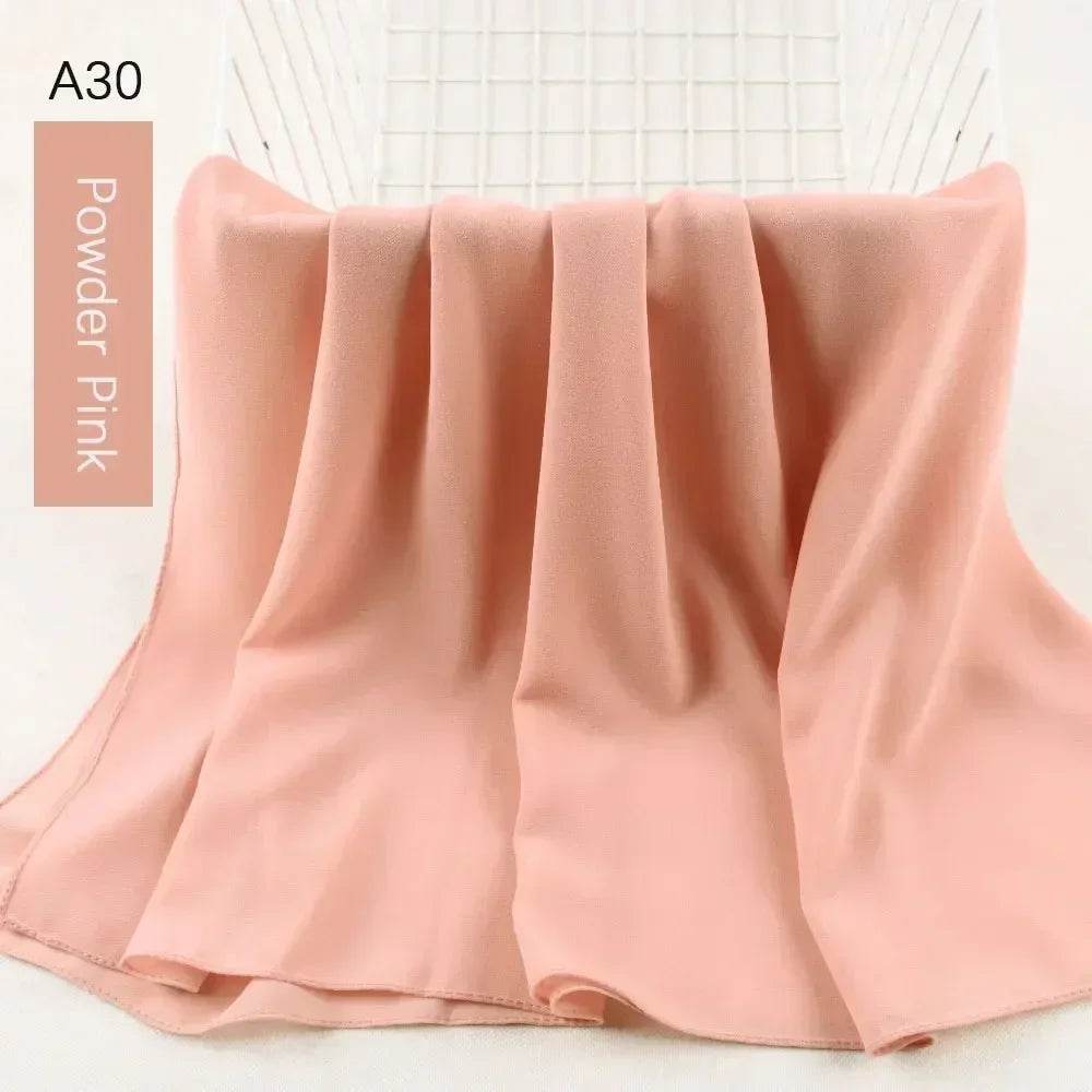 Muslim Women Chiffon Hijab Scarf Chiffon Soft Hijabs Shawl Long Scarves Wrap Headscarves For Muslim Fashion - AIAZ