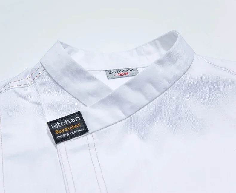 Men Head Chef Food service Kitchen Cooking Costume Pizzaiolo Cook Uniform Restaurant Chef's Jackets Bakery Cafe Working Clothes - AIAZ