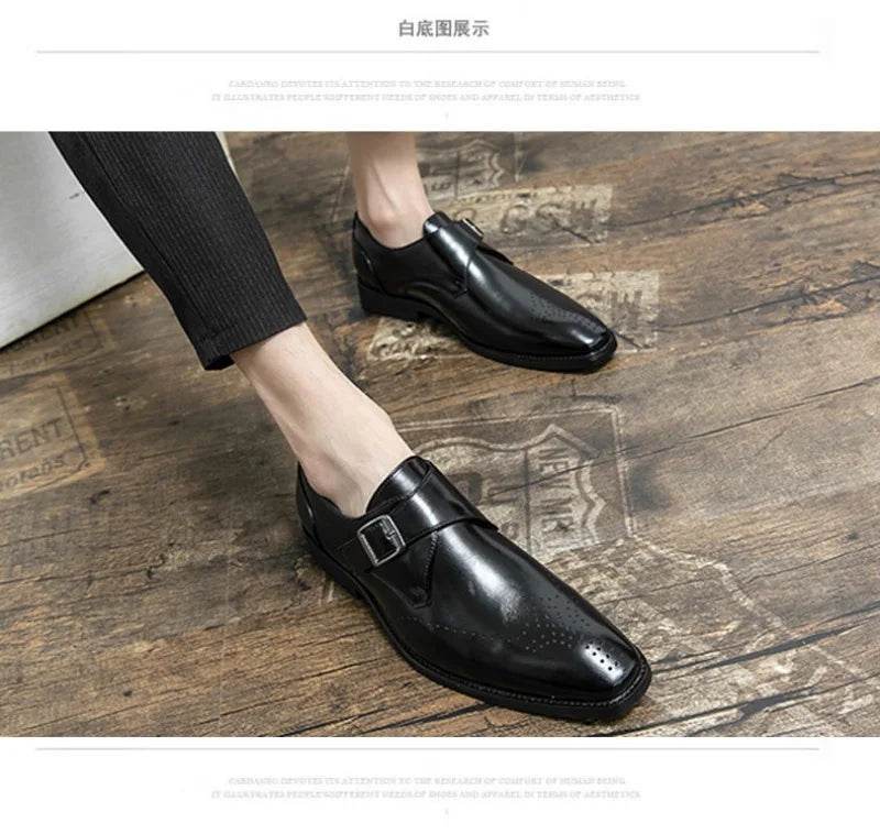 Designer Men's Shoes Classic Business Office Dress Shoe High Quality Casual Leather Shoes for Men Luxury Wedding Shoes Loafers - AIAZ
