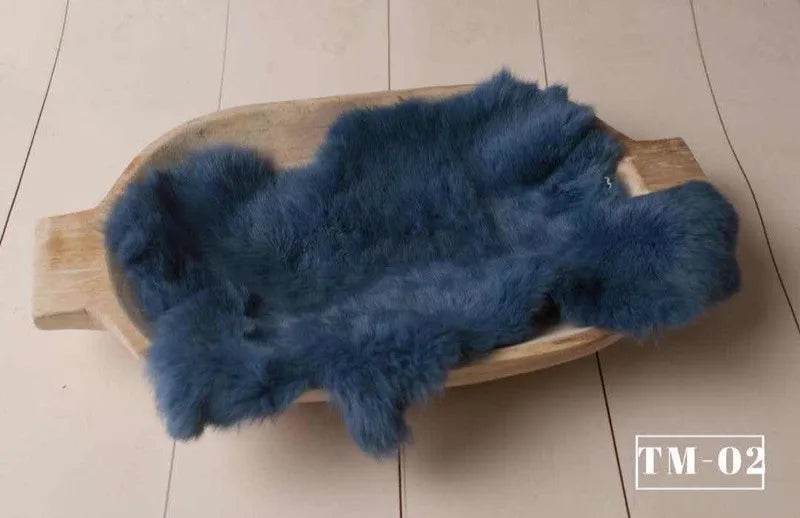 Newborn rabbit fur for baby photography props,basket filler cushion blanket