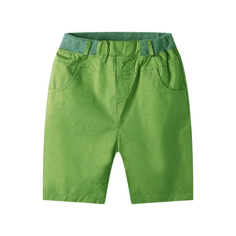 Summer Boys Shorts Solid Color Children's Cargo Pants Teenager School Capris Woven Baby Casual Pants Kids Trousers Clothing - AIAZ