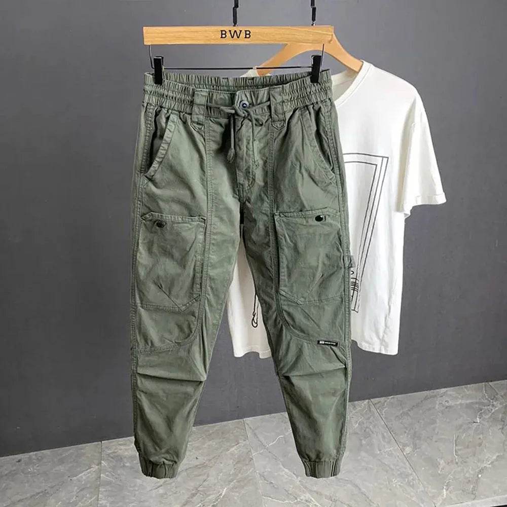 Mens Trousers Summer Cargo Pants Retro Streetwear Pockets Jogger Pants Casual Harem Trendy Fit Daily Thin Men's Clothes 2024 - AIAZ