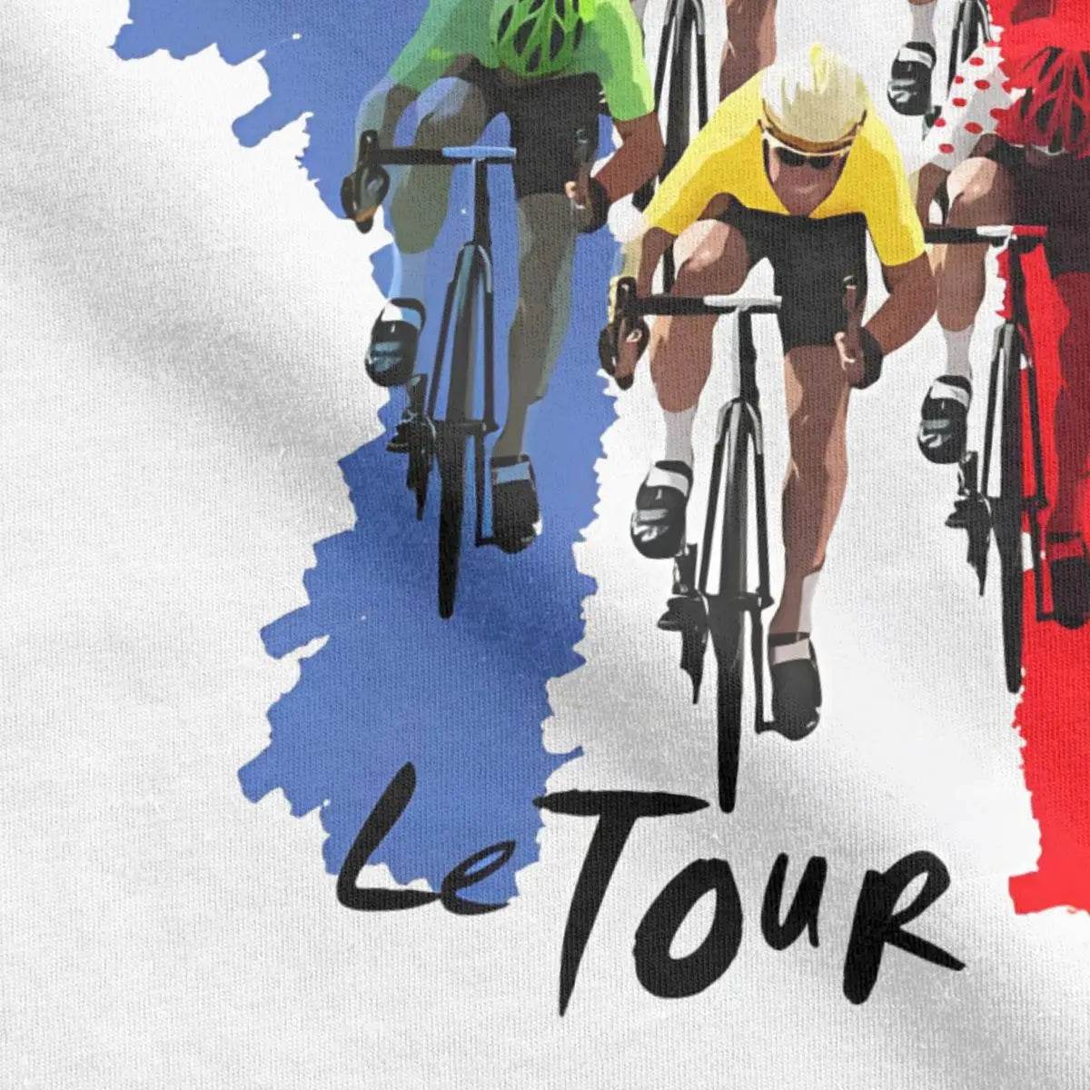 Men's T-Shirts Tour De Cycling France Funny 100% Cotton Tee Shirt Short Sleeve Cyclist T Shirt Crew Neck Tops Adult - AIAZ