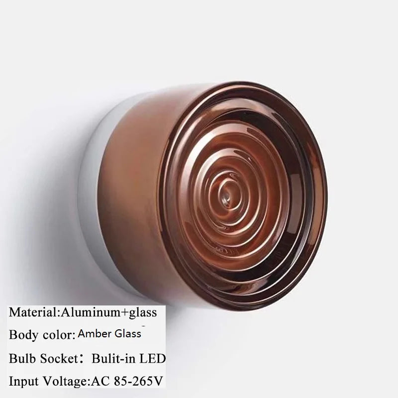 IWHD Home Decor LED Wall Lights Fixtures Glass Aluminum Corridor Bedroom Living Room Nightlights Modern Moon Lamp Miroir Mural