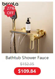 Bathroom Faucet Basin Mixer Black/Chrome Tap Single Handle Hot and Cold Water Brass Taps Becola Newest BR-2018A117