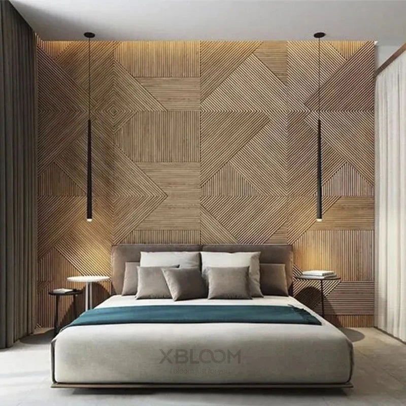 4pcs 50x50cm  Premium 3D Wave Wall panel Stripe Wallpaper PVC Wall Decor Living Room Bedroom Office Decor TV Background 9 sold