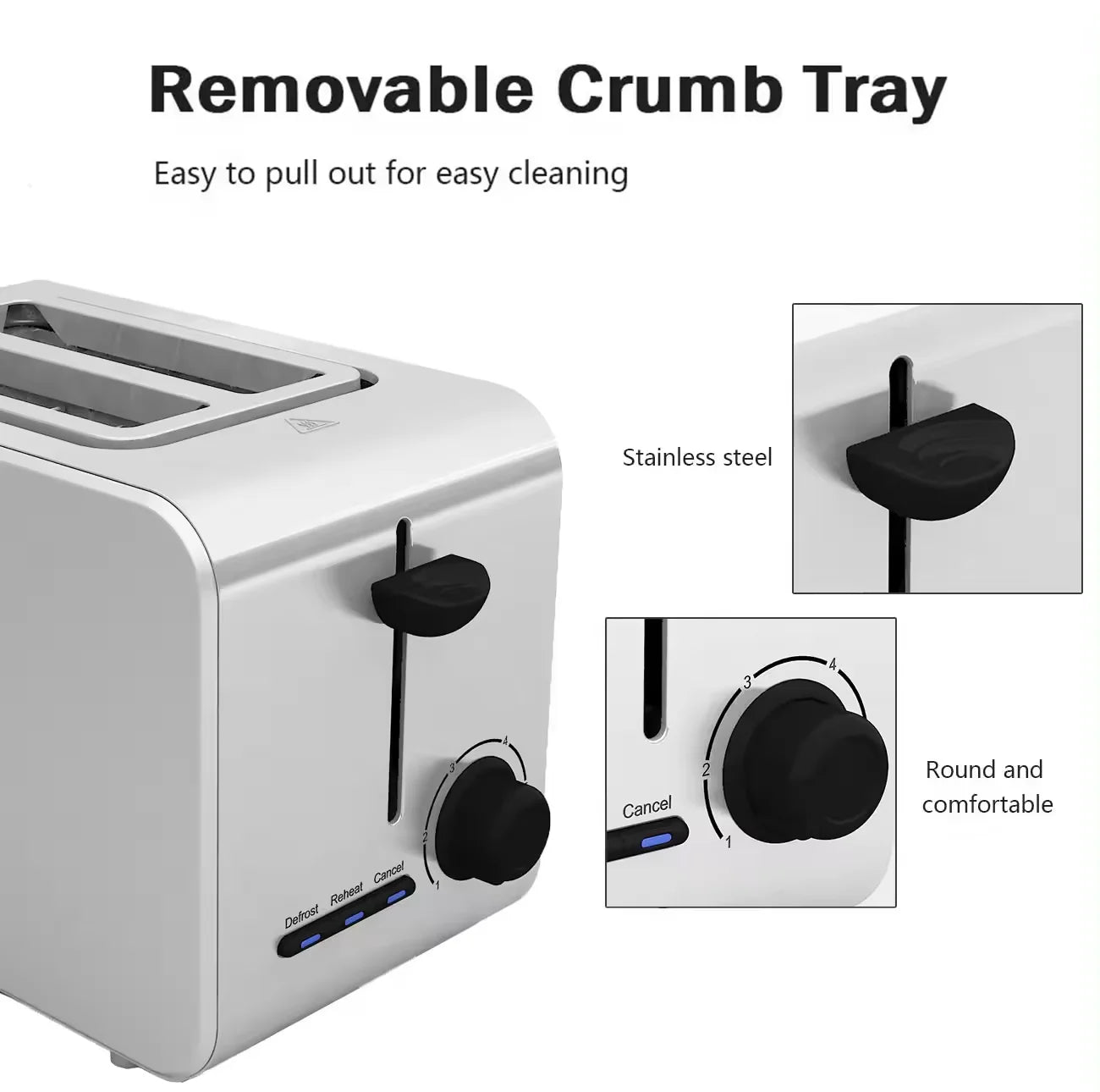 Kitchen Appliance Breakfast Bread Toaster Machine Smart Toaster Sandwich Maker 2 Slice Burger Toaster