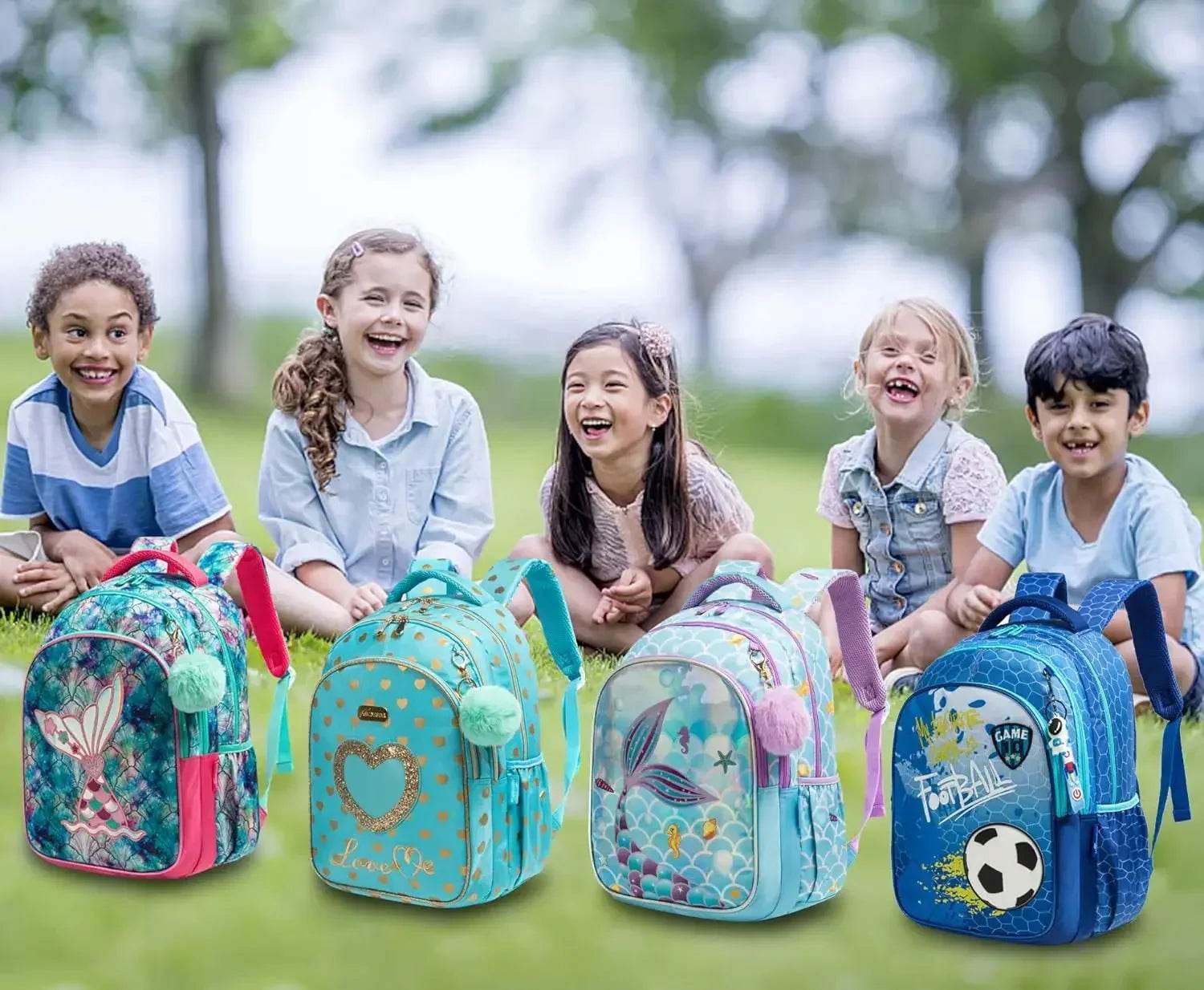 Drop Shipping Backpack Set for Teenagers Waterproof School Bags for Girls Backpack Mermaid Cartoon Bag Kids School Bags Supplies - AIAZ